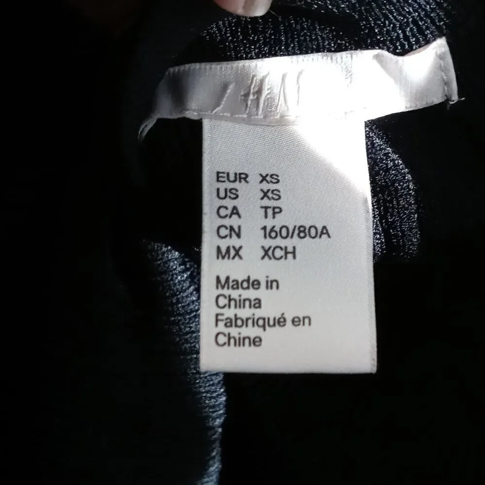 H&M Black Open Back with Tie Lightweight Sweater